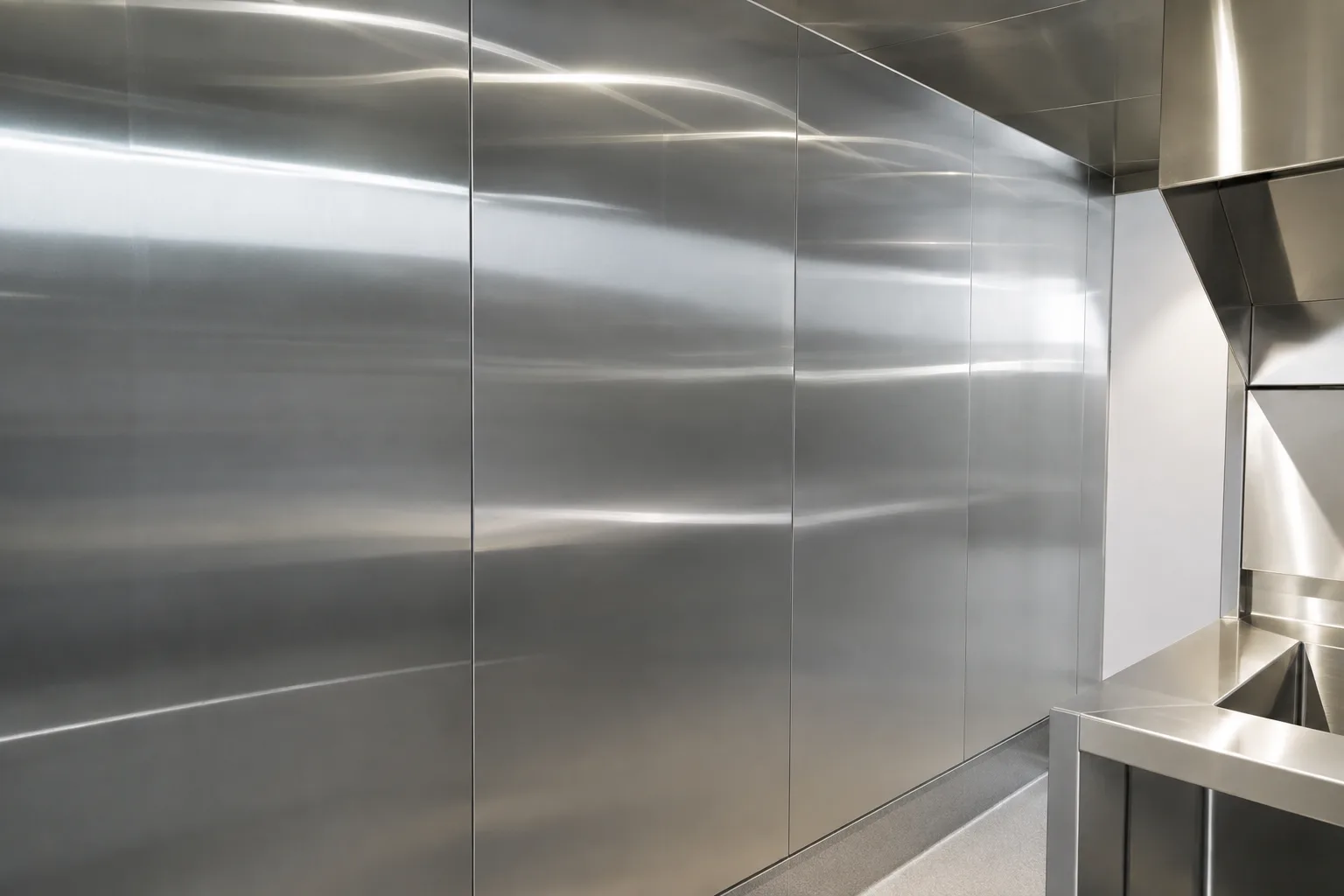 No. 7 polished stainless steel architectural application